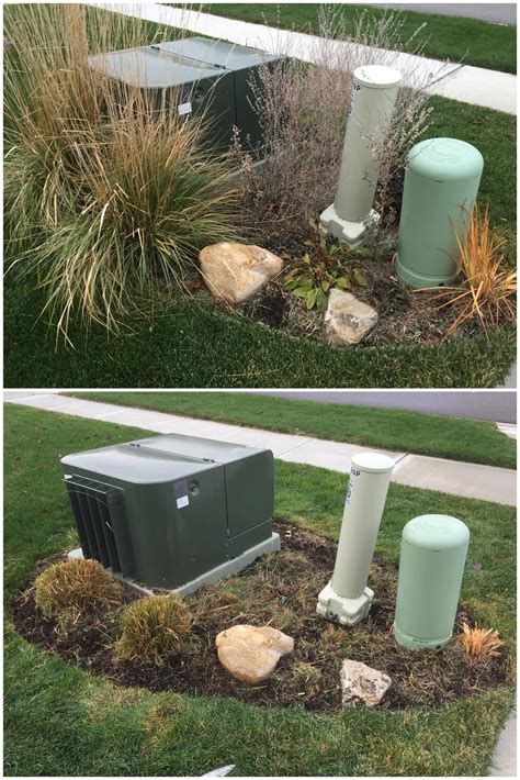 hiding electrical box in yard|unsightly utility boxes hack.